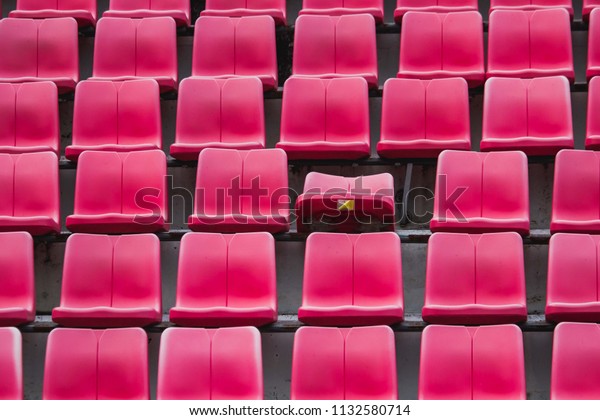 Red Chairs Arranged Seat Chair Soft Stock Photo Edit Now