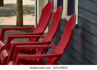 Porch With Red Chairs Stock Photos Images Photography