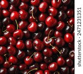 Red cherries are small, juicy fruits with a vibrant red hue. Bursting with sweet flavor, they