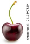 Red Cherry isolated on white background, Red Cherry on White Background With clipping path.