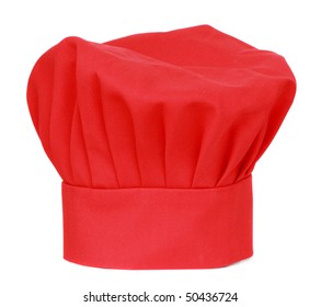 Red Chief Cook Hat Isolated On White