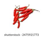 Red chili pepper or cabe rawit,indonesian chili,isolated on white background.
