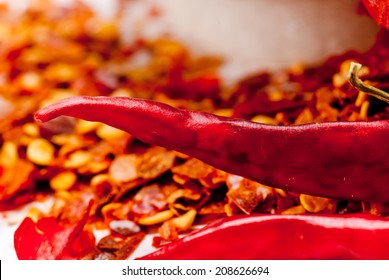 The Red Chili Pepper And Flakes