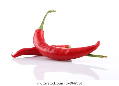 Red Chili Pepper Isolated On A White Background