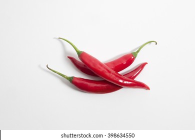 Red Chili Pepper On Top View. O 