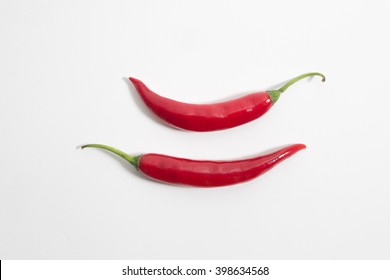 Red Chili Pepper On Top View. P