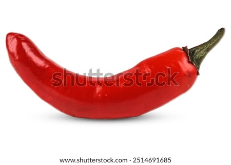 Red chilli isolated on white background