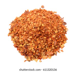 Red Chilli Powder Isolated On White Background