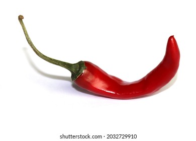 red chilly pepper on white background