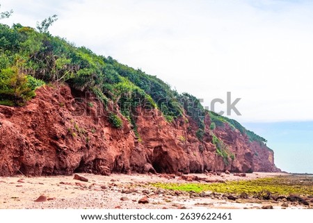 Red cliffs beach or Pha Daeng Beach at Bang Saphan Noi District in Prachuap Khiri Khan Province, Southern Thailand