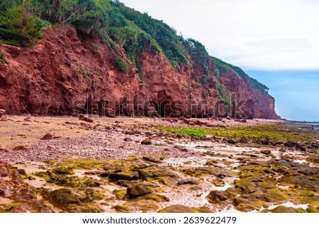 Red cliffs beach or Pha Daeng Beach at Bang Saphan Noi District in Prachuap Khiri Khan Province, Southern Thailand