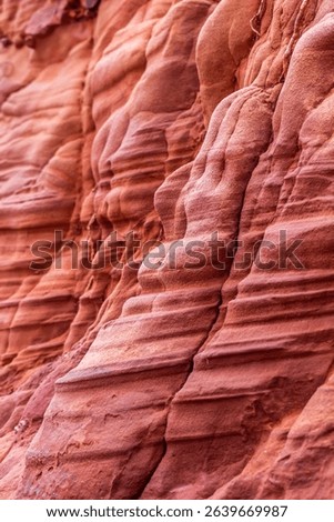 Red cliffs beach or Pha Daeng Beach at Bang Saphan Noi District in Prachuap Khiri Khan Province, Southern Thailand