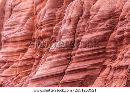 Red cliffs beach or Pha Daeng Beach at Bang Saphan Noi District in Prachuap Khiri Khan Province, Southern Thailand