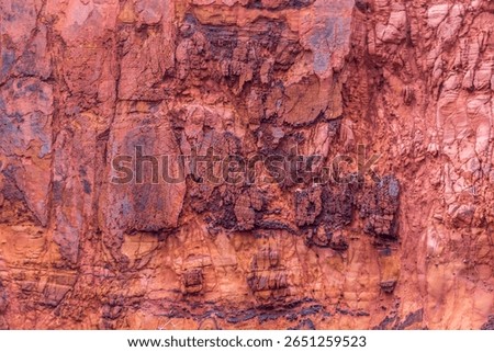 Red cliffs beach or Pha Daeng Beach at Bang Saphan Noi District in Prachuap Khiri Khan Province, Southern Thailand