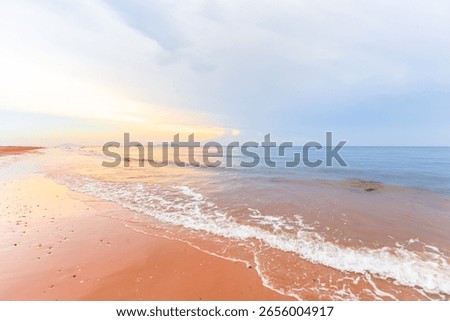 Red cliffs beach or Pha Daeng Beach at Bang Saphan Noi District in Prachuap Khiri Khan Province, Southern Thailand