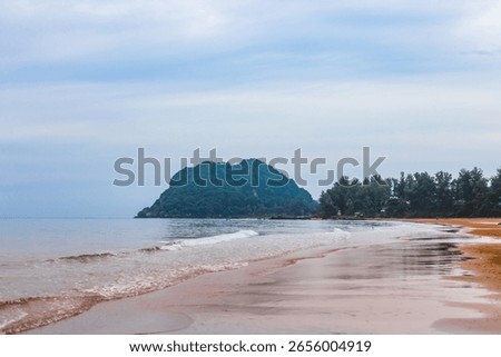 Red cliffs beach or Pha Daeng Beach at Bang Saphan Noi District in Prachuap Khiri Khan Province, Southern Thailand