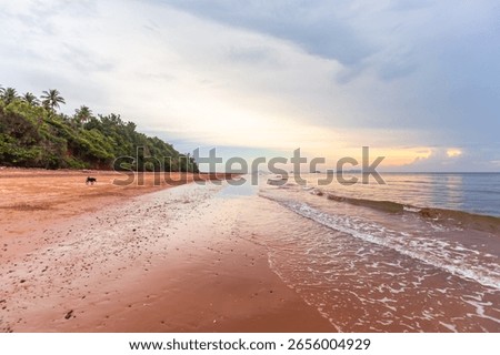 Red cliffs beach or Pha Daeng Beach at Bang Saphan Noi District in Prachuap Khiri Khan Province, Southern Thailand