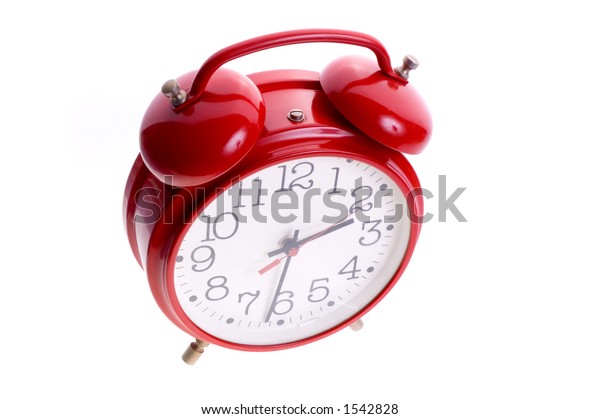 Red Clock Stock Photo (Edit Now) 1542828