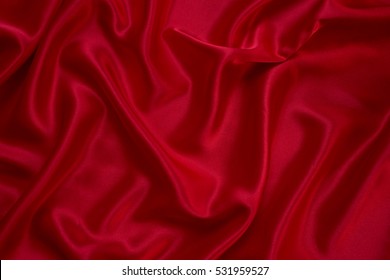 Red Cloth Waves Background Texture.