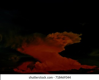 The red cloud looks like a smoke bomb.blur