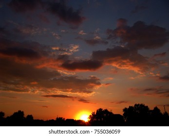 
Red clouds at sunset