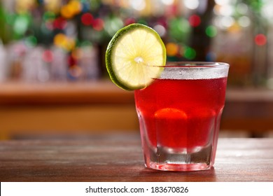 Red Cocktail In A Bar