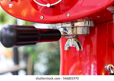 Red coffee maker 