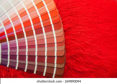 Red Color Palette Guide For Printing Industry Isolated