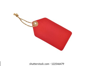 Red Color Tag With Rope
