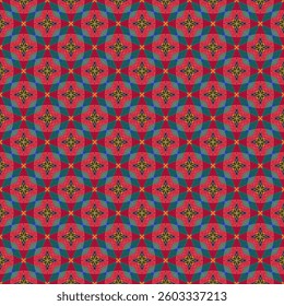 Red color tweed fabric seamless pattern for background with geometric English, Irish design. fibre thread stitches. Textile, rugs, blanket, carpet texture. Aztec, American Indian Navajo style