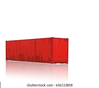Red Container isolated on white background this has clipping path.