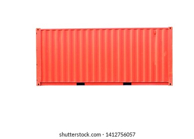 Red container, white cutting background for easy editing