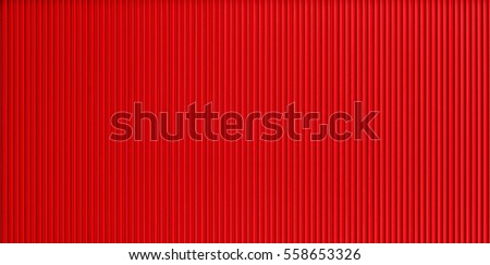 Red corrugated metal wall texture