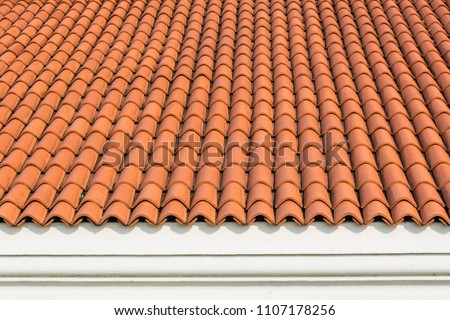 Similar – Image, Stock Photo Corrugated tiles in red-brown on the tiled roof of an old building on the grounds of the industrial museum in the Lage brickworks in the province near Detmold in East Westphalia-Lippe