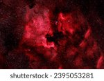 Red cosmic nebula. Elements of this image furnished by NASA. High quality photo