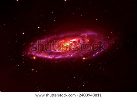 Red cosmic nebula. Elements of this image furnished by NASA. High quality photo