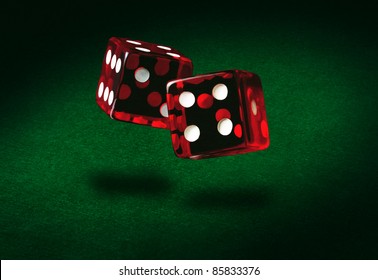 Red Craps Dice