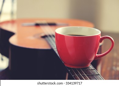 Background Acoustic Guitar Coffee High Res Stock Images Shutterstock