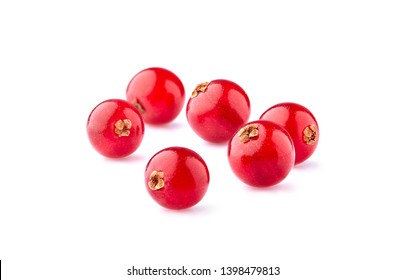 Red Currant Berries On White Background