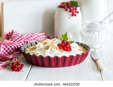 Red Currant Pie With Toasted Meringue On Top