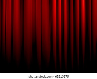 Red Curtain Fade To Dark