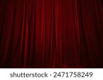Red curtain in theatre background for design purpose