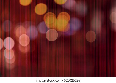 Red curtains for background and Bokeh light 