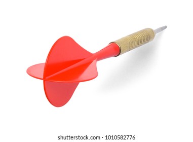 Red Dart Stuck on a White Background. - Shutterstock ID 1010582776