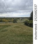 red deer alberta canada cloudy fall day in October 