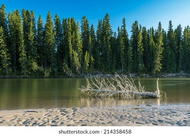 Red Deer River In Canada Alberta