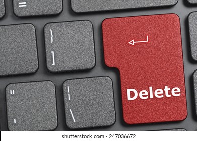 Red Delete Key On Keyboard