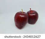 Red Delicious is a type of apple with a red exterior and sweet taste that was first known in Madison County, Iowa, and has been exported to many parts of the world, including Indonesia