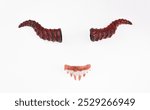 red devil horns isolated on white background