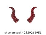 red devil horns isolated on white background